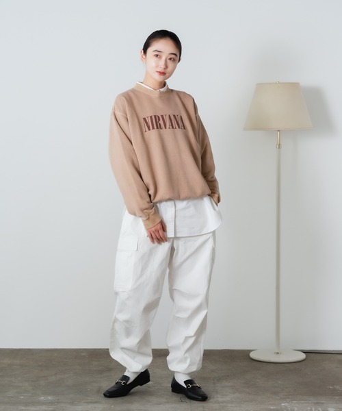 ROOPTOKYO(ループトウキョウ)の「ワイドカーゴパンツ(カーゴパンツ・メンズ・ブラック/カーキ/オフホワイト・L/M/XL)」の12枚目の写真