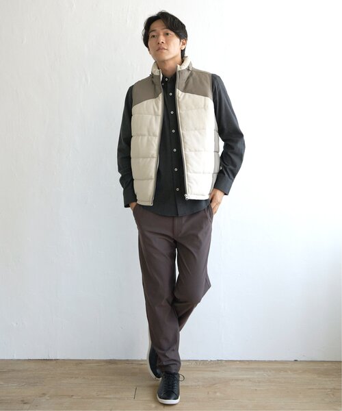 ikka（イッカ）の「sorona(R)コンビ中綿ベスト（ダウンベスト・メンズ・ブラック/ベージュ・M/XL/L/S）」の7枚目の写真