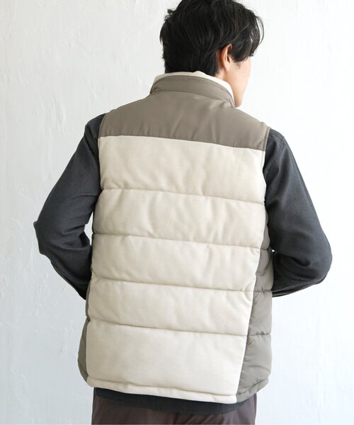 ikka（イッカ）の「sorona(R)コンビ中綿ベスト（ダウンベスト・メンズ・ブラック/ベージュ・M/XL/L/S）」の12枚目の写真