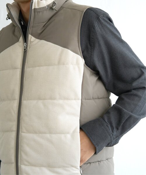 ikka（イッカ）の「sorona(R)コンビ中綿ベスト（ダウンベスト・メンズ・ブラック/ベージュ・M/XL/L/S）」の15枚目の写真