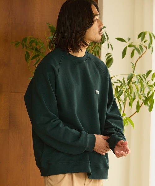 THE CRAFT CREW PRODUCTS（ザクラフトクループロダクツ）の「ヘビーウェイトファンクショナルUSAコットン ビッグシルエット ラグランスリーブクルーネックスウェット【THE CRAFT CREW PRODUCTS】（スウェット・メンズ・アイボリー/ブラック/グレイッシュベージュ/カーキ/ダークブラウン/レッド/ネイビー/グレー/グレー系/ブラック系/スミクロ/モカ/ブラック系1/ホワイト/グレイッシュブルー/オートミール/モスグリーン/ブラック系その他・S/M/L）」の15枚目の写真