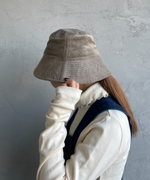 DANTON（ダントン）の「[DANTON/ダントン] コーデュロイバケットハット（ハット・レディース・ブラック/グレイッシュベージュ/グレー・F）」の11枚目の写真