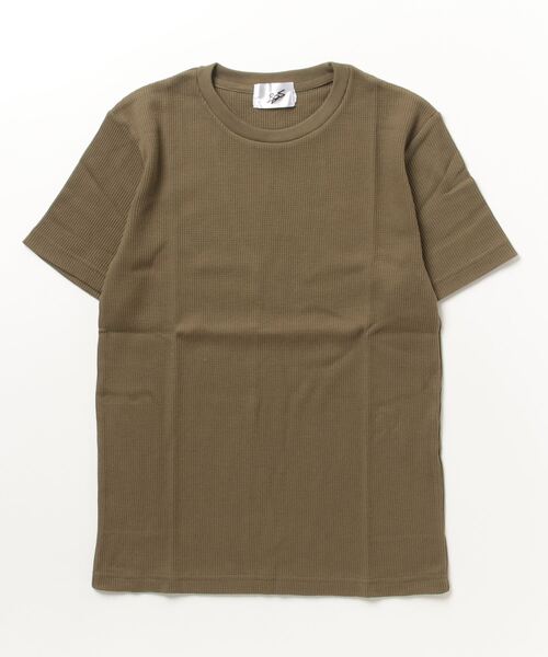 Bling Leads（ブリングリーズ）の「【Bling leads】サーマル半袖クルーネックTシャツ（Tシャツ/カットソー・メンズ・グレー/ホワイト/ピンク/ブラック/カーキ/サックスブルー/ネイビー・X-LARGE/MEDIUM/LARGE）」の4枚目の写真