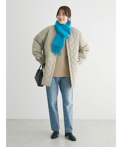 Green　Parks（グリーンパークス）の「カシミヤライクカラーストール（ストール/ショール・レディース・グレー/ブルー/ホワイト系その他2/オレンジ・FREE）」の7枚目の写真