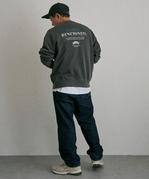 NO NEED(ノーニード)の「EAGLEピグメントスウェットトレーナー(スウェット・メンズ・ベージュ/チャコールグレー/ネイビー・M/L/LL)」の8枚目の写真