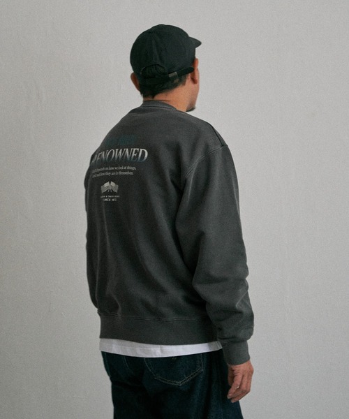 NO NEED(ノーニード)の「EAGLEピグメントスウェットトレーナー(スウェット・メンズ・ベージュ/チャコールグレー/ネイビー・M/L/LL)」の21枚目の写真