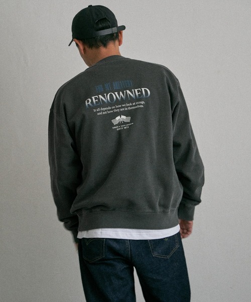 NO NEED(ノーニード)の「EAGLEピグメントスウェットトレーナー(スウェット・メンズ・ベージュ/チャコールグレー/ネイビー・M/L/LL)」の5枚目の写真