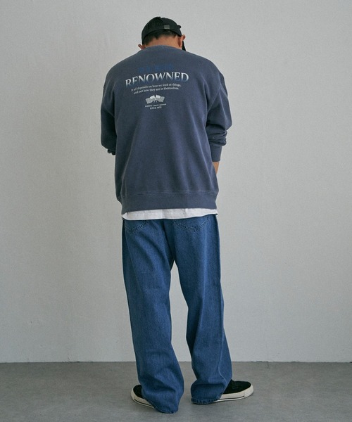 NO NEED(ノーニード)の「EAGLEピグメントスウェットトレーナー(スウェット・メンズ・ベージュ/チャコールグレー/ネイビー・M/L/LL)」の17枚目の写真