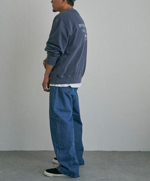 NO NEED(ノーニード)の「EAGLEピグメントスウェットトレーナー(スウェット・メンズ・ベージュ/チャコールグレー/ネイビー・M/L/LL)」の16枚目の写真