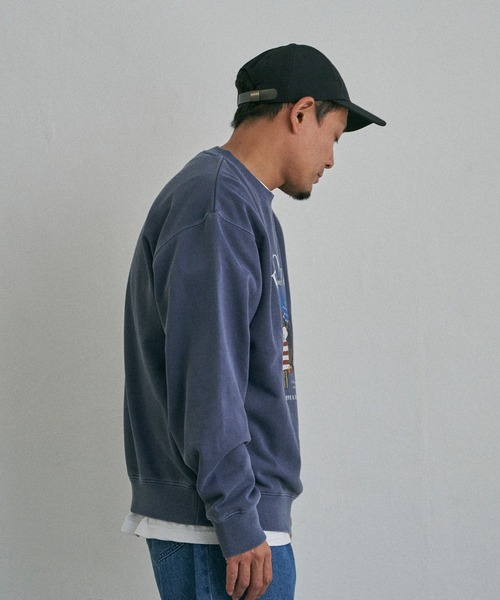 NO NEED(ノーニード)の「EAGLEピグメントスウェットトレーナー(スウェット・メンズ・ベージュ/チャコールグレー/ネイビー・M/L/LL)」の12枚目の写真