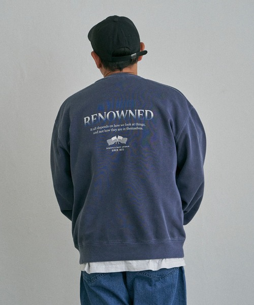 NO NEED(ノーニード)の「EAGLEピグメントスウェットトレーナー(スウェット・メンズ・ベージュ/チャコールグレー/ネイビー・M/L/LL)」の13枚目の写真