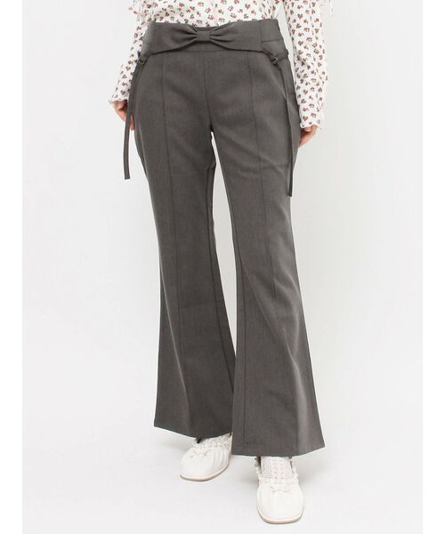 merry jenny（メリージェニー）の「ローウエストribbonベルトパンツ（スラックス・レディース・ピンク/アイボリー/グレー・FREE）」の22枚目の写真