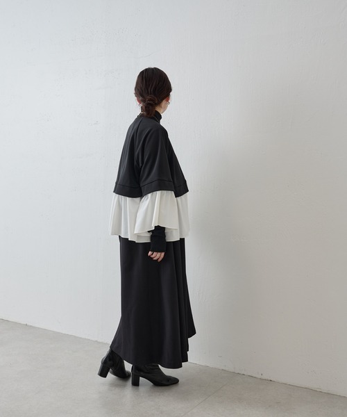 BEARDSLEY(ビアズリー)の「コンビフレアブルゾン(ミリタリージャケット・レディース・ブラック/ネイビー・FREE)」の10枚目の写真