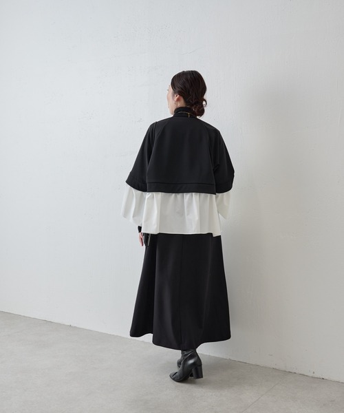 BEARDSLEY(ビアズリー)の「コンビフレアブルゾン(ミリタリージャケット・レディース・ブラック/ネイビー・FREE)」の12枚目の写真