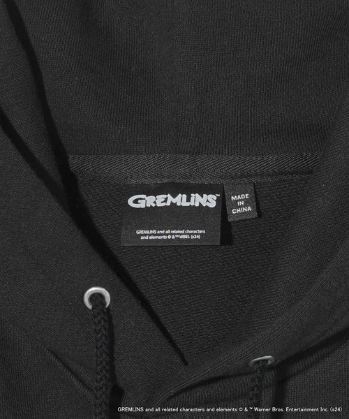 X-girl（エックスガール）の「X-girl × GREMLINS SWEAT HOODIE（パーカー・レディース・ブラック/アッシュ・S/L/M/XL）」の4枚目の写真