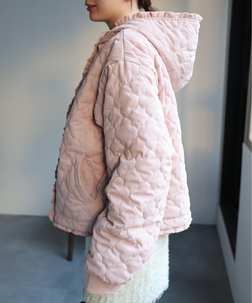 セール】【フラワーキルティング】中綿フリルジャケット（その他