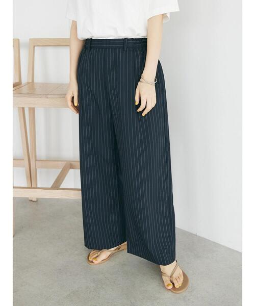 CRAFT STANDARD BOUTIQUE(クラフトスタンダードブティック)の「イージーケアピンストライプテーパードパンツ(その他パンツ・レディース・ネイビー系2/グレー系その他2/ホワイト系その他6・L/M)」の5枚目の写真