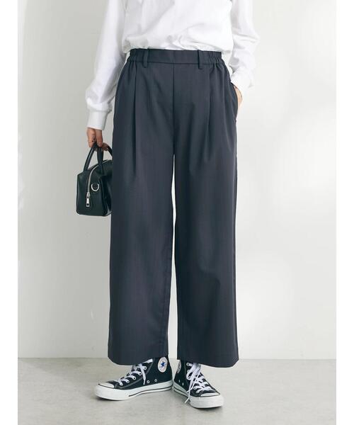 CRAFT STANDARD BOUTIQUE(クラフトスタンダードブティック)の「イージーケアピンストライプテーパードパンツ(その他パンツ・レディース・ネイビー系2/グレー系その他2/ホワイト系その他6・L/M)」の8枚目の写真