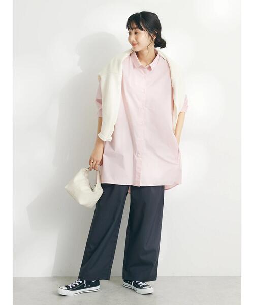 CRAFT STANDARD BOUTIQUE(クラフトスタンダードブティック)の「イージーケアピンストライプテーパードパンツ(その他パンツ・レディース・ネイビー系2/グレー系その他2/ホワイト系その他6・L/M)」の16枚目の写真