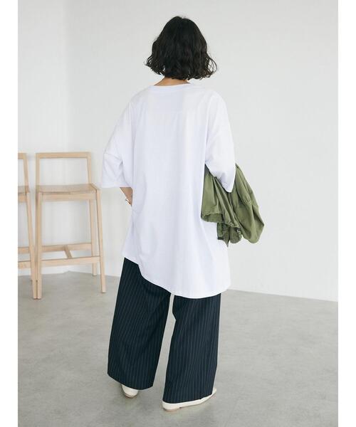 CRAFT STANDARD BOUTIQUE(クラフトスタンダードブティック)の「イージーケアピンストライプテーパードパンツ(その他パンツ・レディース・ネイビー系2/グレー系その他2/ホワイト系その他6・L/M)」の22枚目の写真