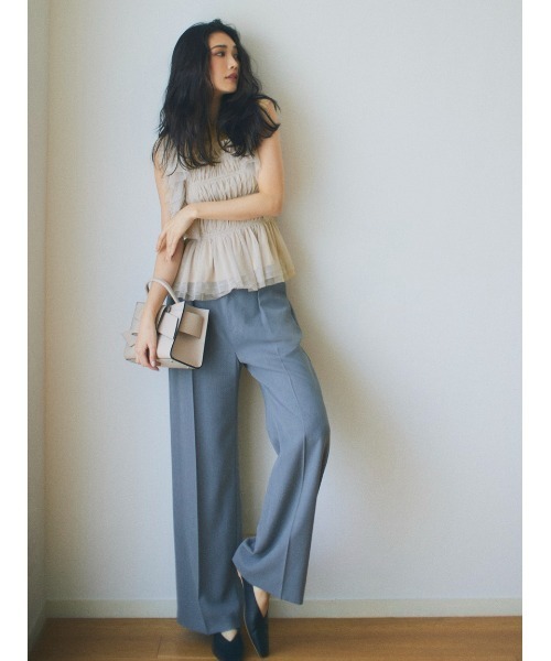 FRAY I.D（フレイアイディー）の「【限定カラー】バイカラーリボンミドルバッグ（ハンドバッグ・レディース・ホワイト/ミント/ベージュ/ブラウン/ライトブルー・FREE）」の10枚目の写真