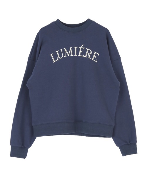 ブラック ロゴプリント スウェット LUMBER トレーナー スウェット プリントスウェット メンズ