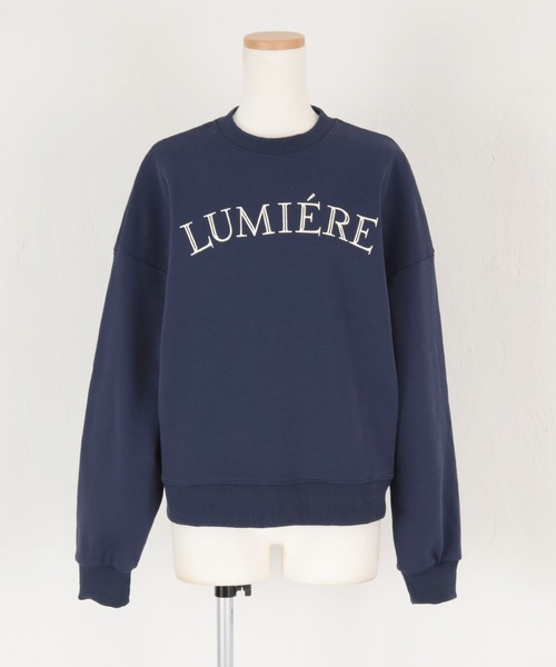 titivate(ティティベイト)の「ロゴプリントデザインスウェット(スウェット・レディース・杢グレー/ネイビー/ブルー/オフホワイト・M/S)」の9枚目の写真