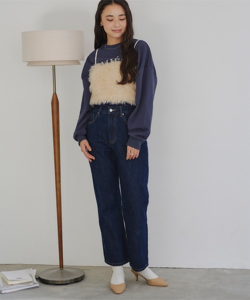 titivate(ティティベイト)の「ロゴプリントデザインスウェット(スウェット・レディース・杢グレー/ネイビー/ブルー/オフホワイト・M/S)」の18枚目の写真