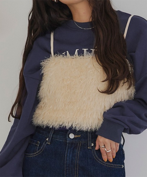 titivate(ティティベイト)の「ロゴプリントデザインスウェット(スウェット・レディース・杢グレー/ネイビー/ブルー/オフホワイト・M/S)」の19枚目の写真