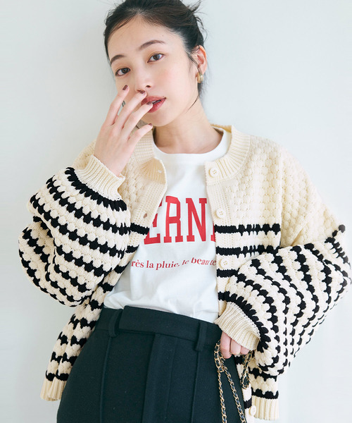 coca（coca）（コカ）の「バルーンスリーブクルーネックニットカーディガン（カーディガン/ボレロ・レディース・その他1/アイボリー/A/B・M/L）」の4枚目の写真