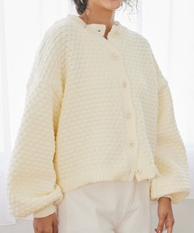 coca（coca） | バルーンスリーブクルーネックニットカーディガン(カーディガン/ボレロ)