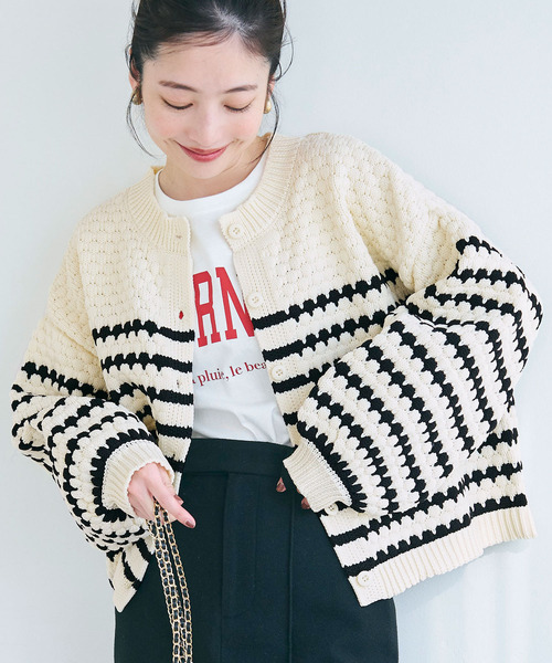 coca（coca）（コカ）の「バルーンスリーブクルーネックニットカーディガン（カーディガン/ボレロ・レディース・その他1/アイボリー/A/B・M/L）」の8枚目の写真