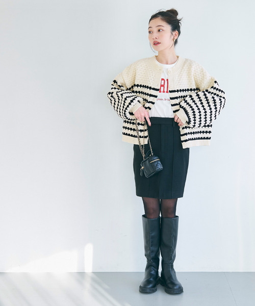 coca（coca）（コカ）の「バルーンスリーブクルーネックニットカーディガン（カーディガン/ボレロ・レディース・その他1/アイボリー/A/B・M/L）」の9枚目の写真