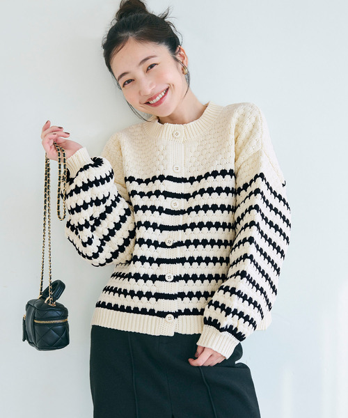 coca（coca）（コカ）の「バルーンスリーブクルーネックニットカーディガン（カーディガン/ボレロ・レディース・その他1/アイボリー/A/B・M/L）」の10枚目の写真