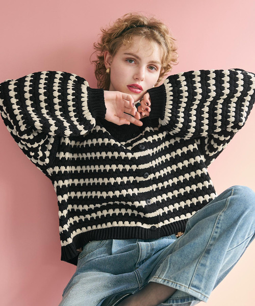 coca（coca）（コカ）の「バルーンスリーブクルーネックニットカーディガン（カーディガン/ボレロ・レディース・その他1/アイボリー/A/B・M/L）」の15枚目の写真