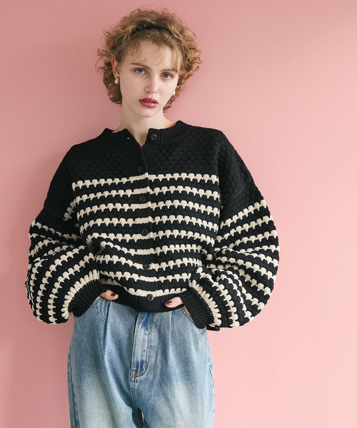 coca（coca）（コカ）の「バルーンスリーブクルーネックニットカーディガン（カーディガン/ボレロ・レディース・その他1/アイボリー/A/B・M/L）」の16枚目の写真