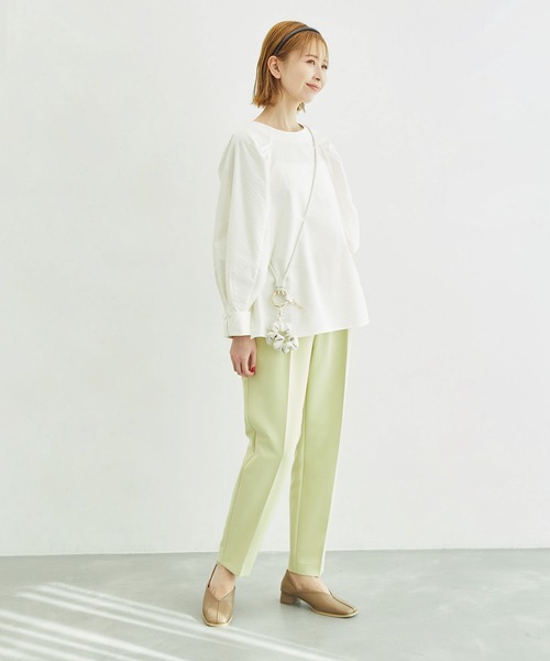 ROPE' PICNIC(ロペピクニック)の「サッカーストライププルオーバー(シャツ/ブラウス・レディース・サックスブルー/ネイビー/ホワイト・38)」の4枚目の写真