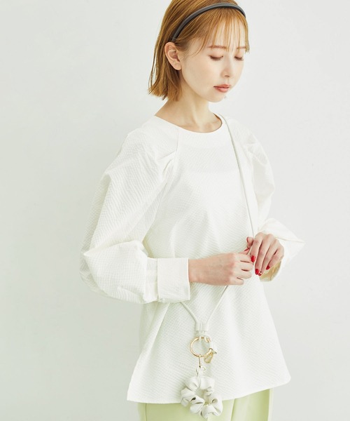 ROPE' PICNIC(ロペピクニック)の「サッカーストライププルオーバー(シャツ/ブラウス・レディース・サックスブルー/ネイビー/ホワイト・38)」の8枚目の写真