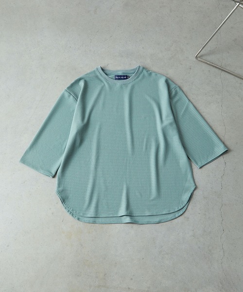 JUGLANS(ユグランス)の「【many men, many minds.】ハンパ袖クルーTEE/クルーネックTシャツ(Tシャツ/カットソー・メンズ・ベージュ/ブラック/グリーン/ホワイト・XL/L/M)」の4枚目の写真