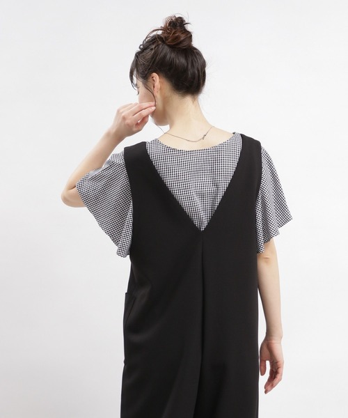 WQ332●gotohollywood：刺オールインワン●02● 黒 つなぎ WQ332○gotohollywood：刺オールインワン○02○ 黒 つなぎ