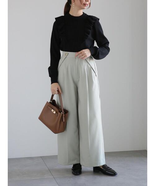 Te chichi（テチチ）の「フリルニット（ニット/セーター・レディース・オフホワイト/グレー/ブラック・F）」の10枚目の写真