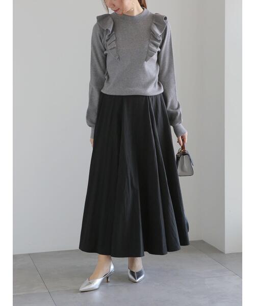 Te chichi（テチチ）の「フリルニット（ニット/セーター・レディース・オフホワイト/グレー/ブラック・F）」の8枚目の写真