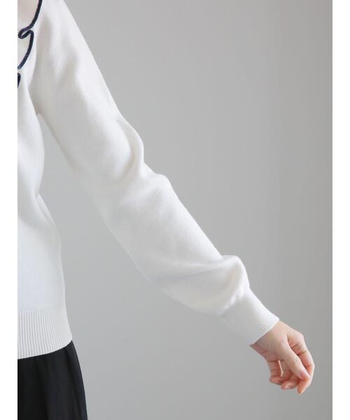 Te chichi（テチチ）の「フリルニット（ニット/セーター・レディース・オフホワイト/グレー/ブラック・F）」の18枚目の写真