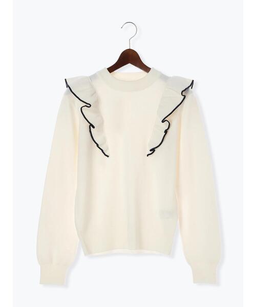 Te chichi（テチチ）の「フリルニット（ニット/セーター・レディース・オフホワイト/グレー/ブラック・F）」の17枚目の写真