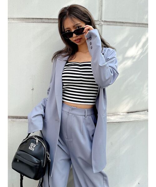 GYDA（ジェイダ）の「chainストラップテレコビスチェ（キャミソール・レディース・ブラック/その他1/オフホワイト・FREE）」の8枚目の写真