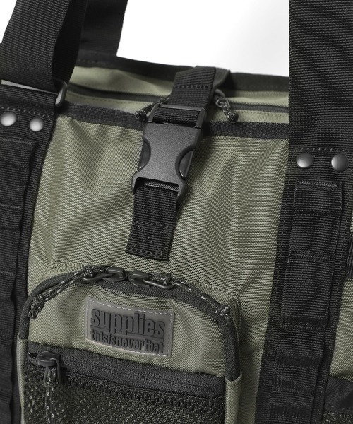 thisisneverthat（ディスイズネバーザット）の「TNT Supplies 25 Tote Bag（トートバッグ・メンズ・ブラック/カーキ・FREE）」の13枚目の写真