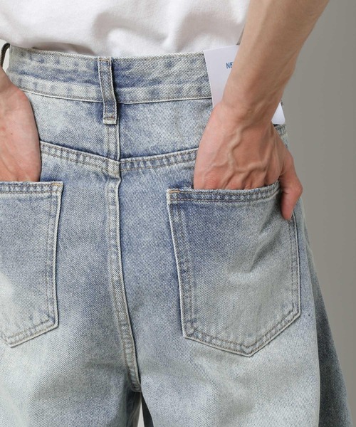 INFLATION（インフレーション）の「INFLATION／Wavy Jeans　2103030（デニムパンツ・メンズ・ブラック/ブルー・LARGE/MEDIUM/SMALL/X-SMALL）」の4枚目の写真