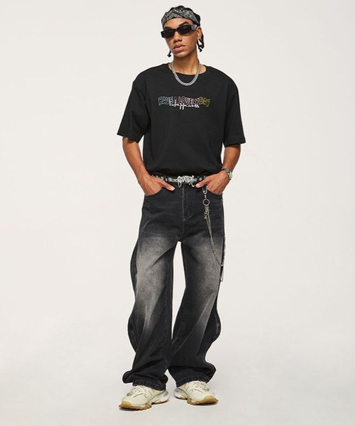 INFLATION（インフレーション）の「INFLATION／Wavy Jeans　2103030（デニムパンツ・メンズ・ブラック/ブルー・LARGE/MEDIUM/SMALL/X-SMALL）」の16枚目の写真