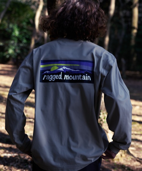 ragged mountain（ラギットマウンテン）の「【RAGGED MOUNTAIN/ラギットマウンテン】 ELKINS バックプリント ロングスリーブTシャツ（Tシャツ/カットソー・メンズ・ホワイト/ブラック/ベージュ/パープル/グレイッシュブルー・MEDIUM/LARGE/X-LARGE）」の12枚目の写真