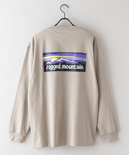 ragged mountain（ラギットマウンテン）の「【RAGGED MOUNTAIN/ラギットマウンテン】 ELKINS バックプリント ロングスリーブTシャツ（Tシャツ/カットソー・メンズ・ホワイト/ブラック/ベージュ/パープル/グレイッシュブルー・MEDIUM/LARGE/X-LARGE）」の15枚目の写真